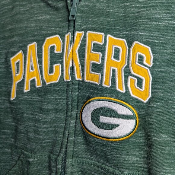 NFL GREEN BAY PACKER'S ZIP UP HOODIE GIRLS SIZE 4/5 - Picture 2 of 7